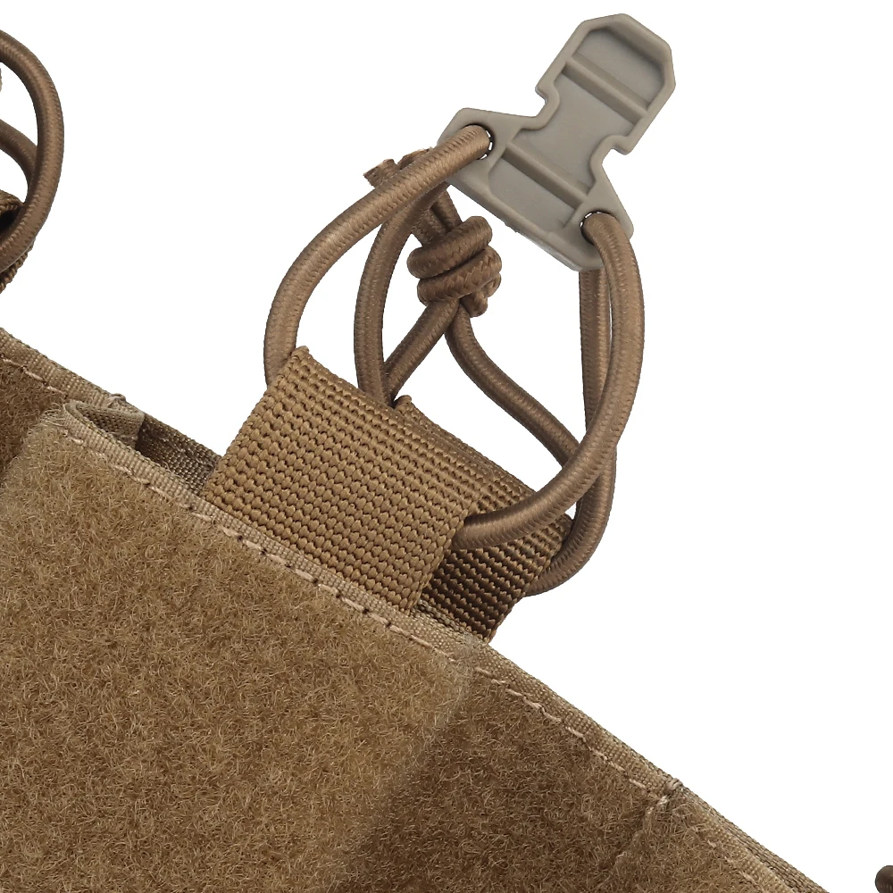 Bolsa para revistas Triple 762, bolsa frontal doble, paquete de inserción de canguro, retención de cordón de choque elástico, lengüetas de acceso rápido, Airsoft Ferro - imagen 4