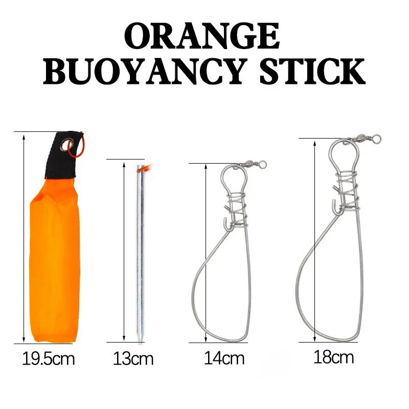 Hebilla de bloqueo de pesca con carrete, cordón de acero inoxidable, cinturón de pescado, aparejos de pesca, bloqueo de larguero, accesorios de pesca submarina - imagen 3