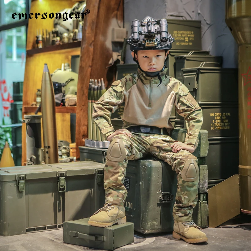 Emersongear G3 uniforme camisa pantalones tácticos niños traje de camuflaje Airsoft caza ropa deportiva para niños 5Y-14Y chándal para niños EM6895 - imagen 3
