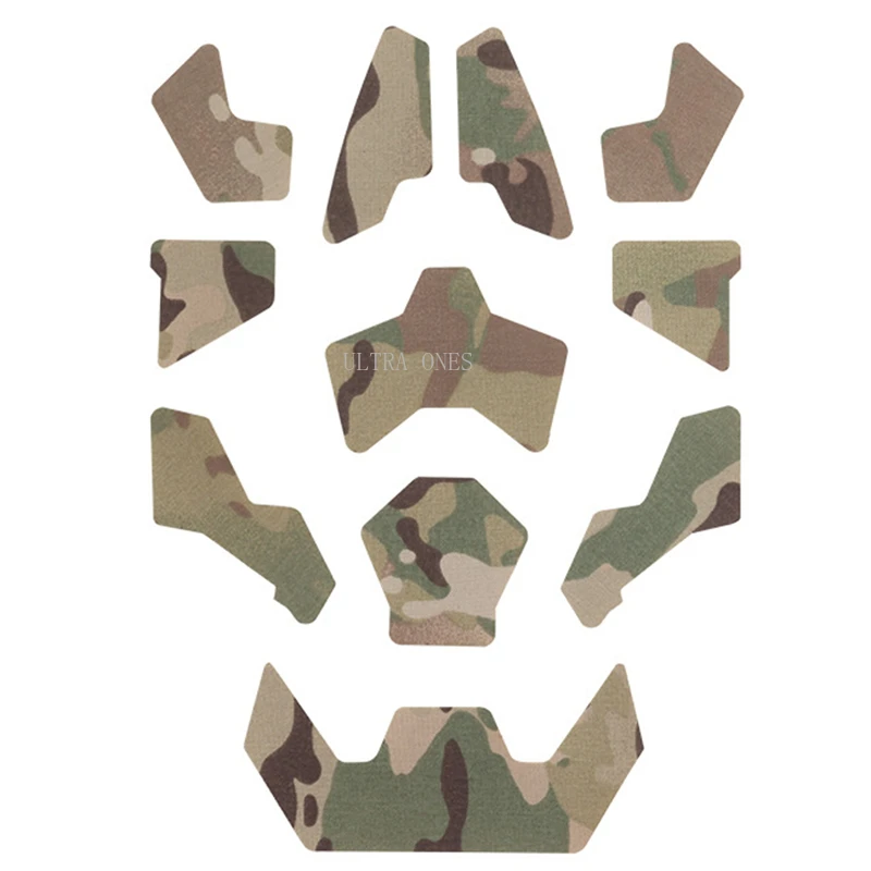 Pegatina decorativa para casco Airsoft, casco táctico DIY, 11 unids/set, parches para casco, gancho de sujeción, cascos adhesivos, Cable fijo mágico - imagen 3