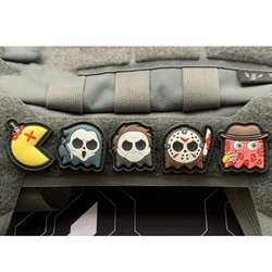 Parche de moral PVC Eating Bean Pixel – Diseño nostálgico para mochila