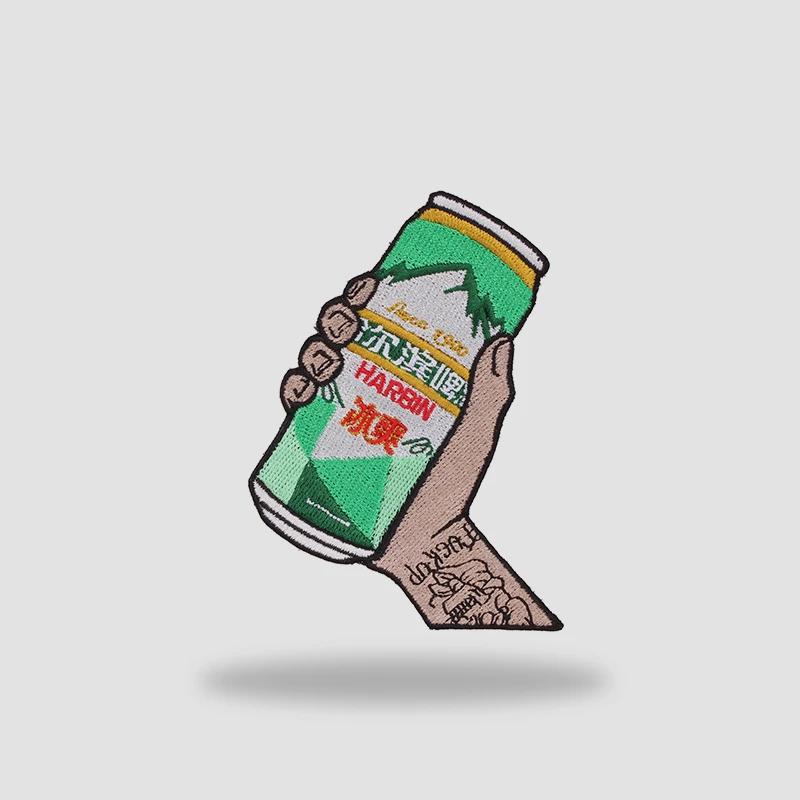 Parche bordado de la serie Beer, insignia táctica de "Among Drinking Buddies", Yanjing, swarovski, copos de nieve, asaho, Brut, 1664 - imagen 2