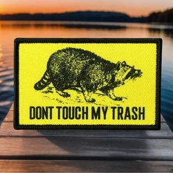 NO TOUCH MY TRASH Opossum parche militar emblema de moral táctico mochila militar pegatina parches de gancho impresos para ropa