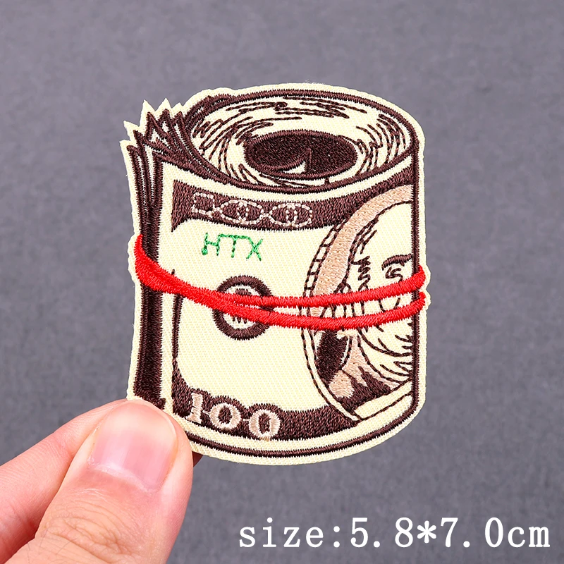 Parche Punk de Hip Hop, parches bordados para planchar para ropa, parches termoadhesivos para ropa, pegatinas de parche bordado de terror - imagen 5