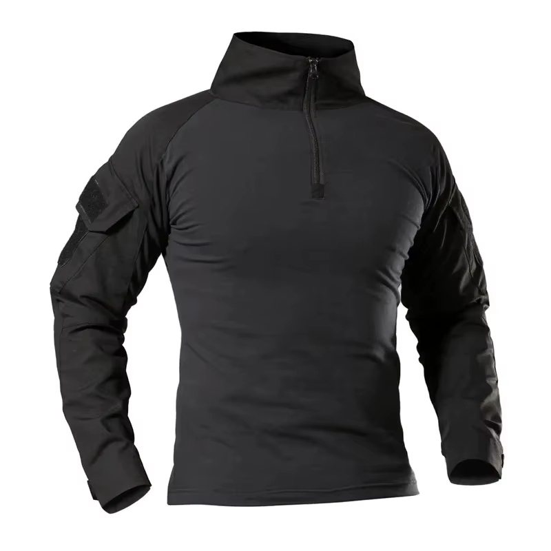 Uniforme táctico hombre negro: camisa combate y pantalón cargo - imagen 3