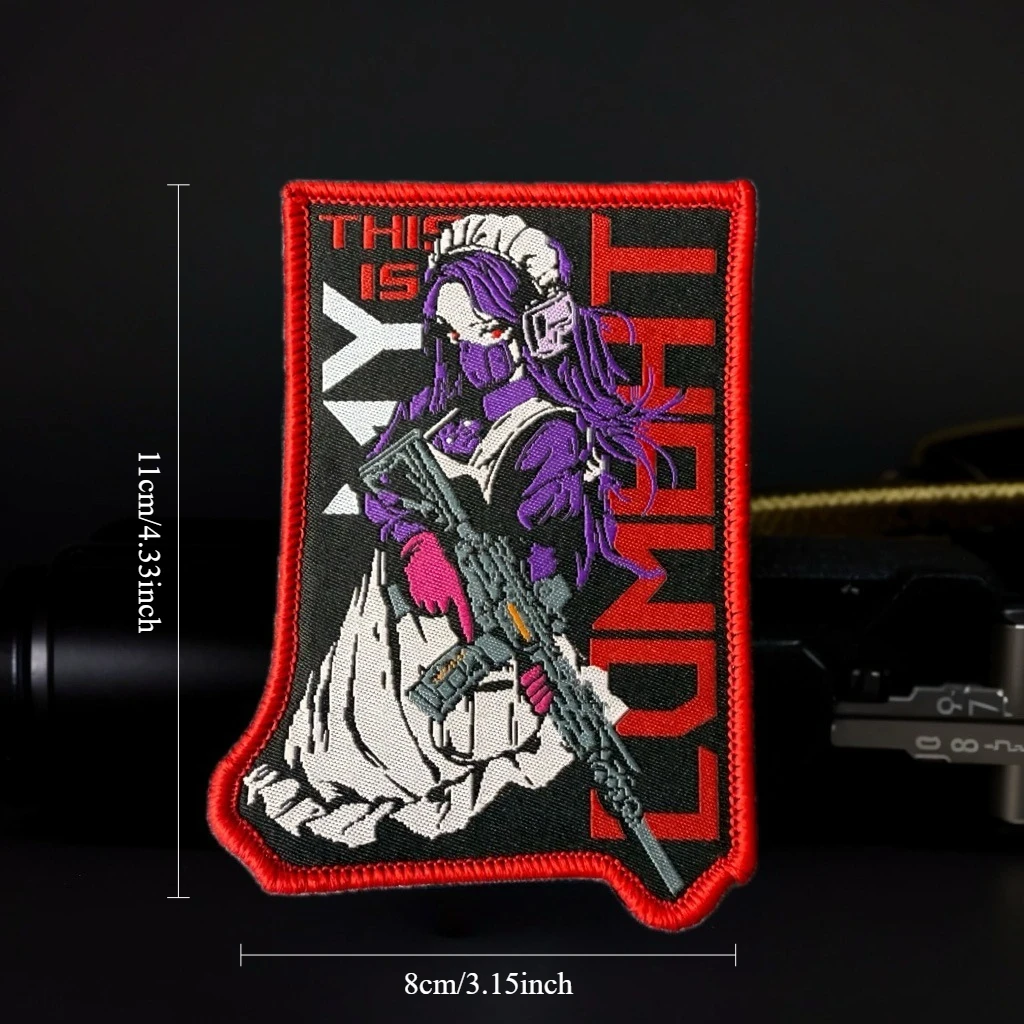 Parche táctico "Maid Guardians", insignia de moral militar, brazalete, parches de gancho y bucle, pegatinas para mochila y ropa - imagen 3