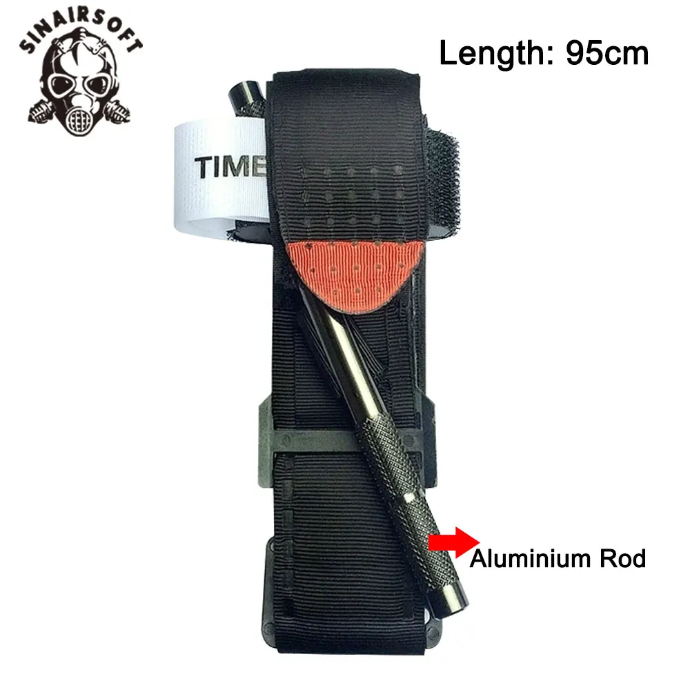 Torniquete de varilla de aluminio, torniquetes de combate táctico de supervivencia, correa giratoria de emergencia médica, cinturón para traumatismos, exploración al aire libre - imagen 2