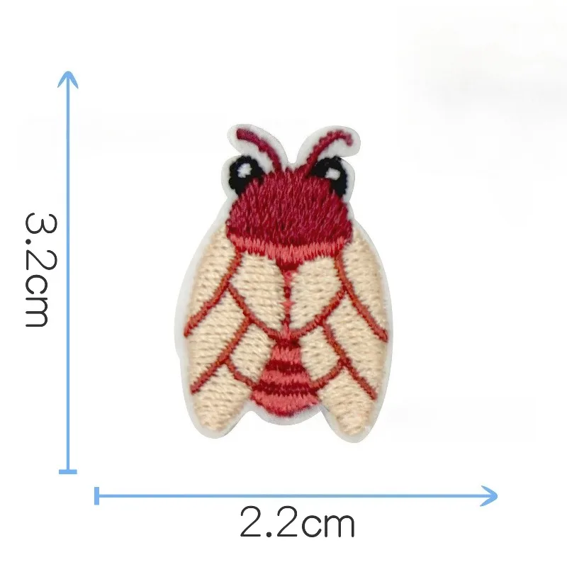 Parche de mariquita de 3 piezas, apliques para planchar/costurar para ropa, pantalones, mochilas, sombreros, vaqueros, accesorios de bricolaje. Parche bordado de libélula - imagen 5
