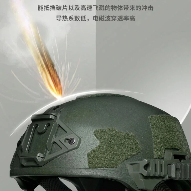 Casco táctico balístico de fibra de aramida IIIA Wendi a prueba de balas EXFILRail3.0 - imagen 4