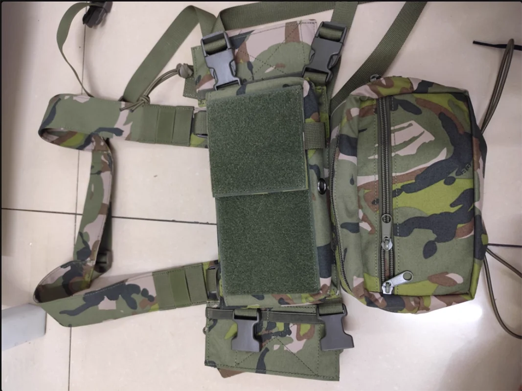 Chaleco táctico para colgar en el pecho, accesorios de equipo de extensión protectora multifuncional desmontable