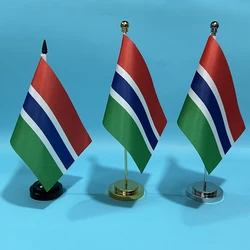 Mini bandera Gambia escritorio – Poliestar decorativa coleccionista militar