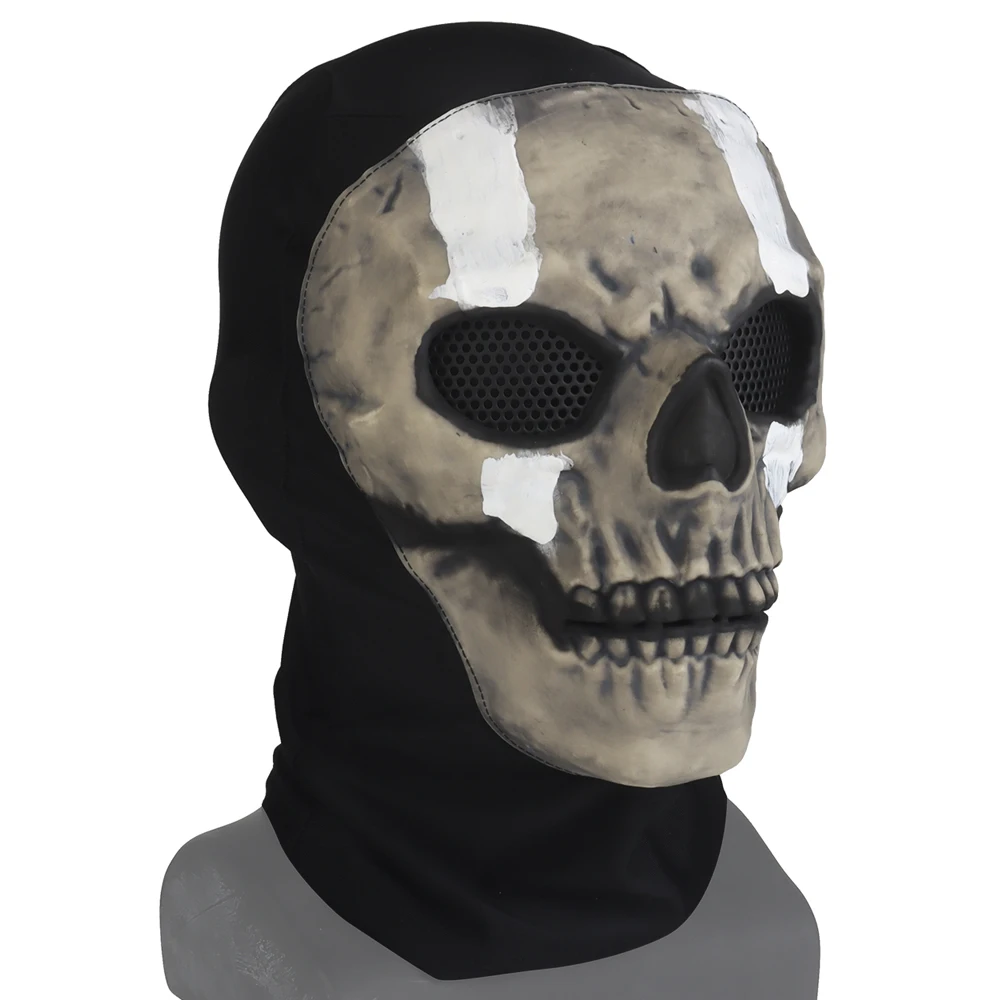 Gorro COD (agujero redondo) Máscara de calavera de Halloween Agujero redondo Llamada de baile 3D Máscara de fantasma Accesorios de disfraz - imagen 2