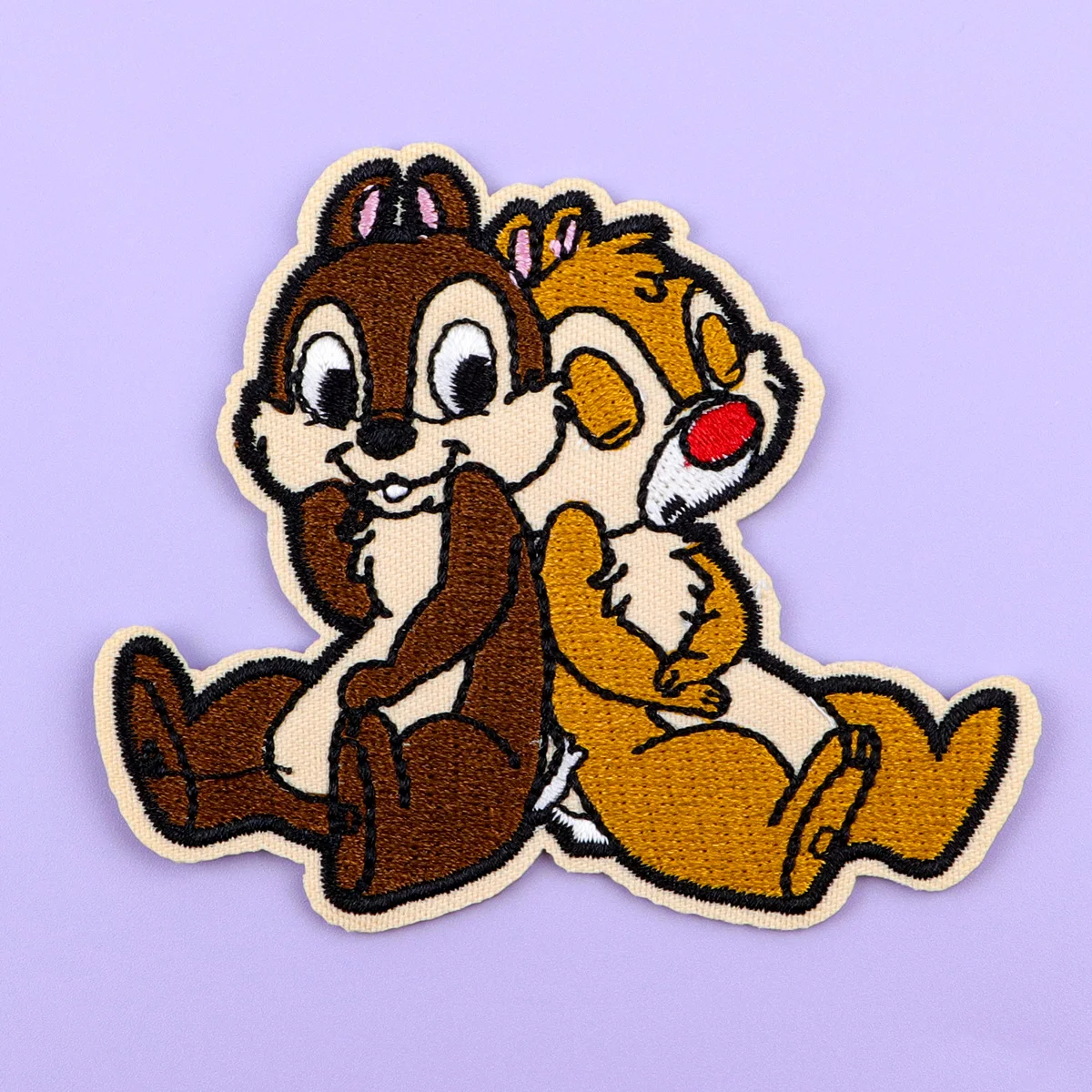 Lindo parche bordado de ardilla de dibujos animados hermanos parches de hierro para ropa termoadhesivos parches en ropa DIY coser insignias - imagen 3