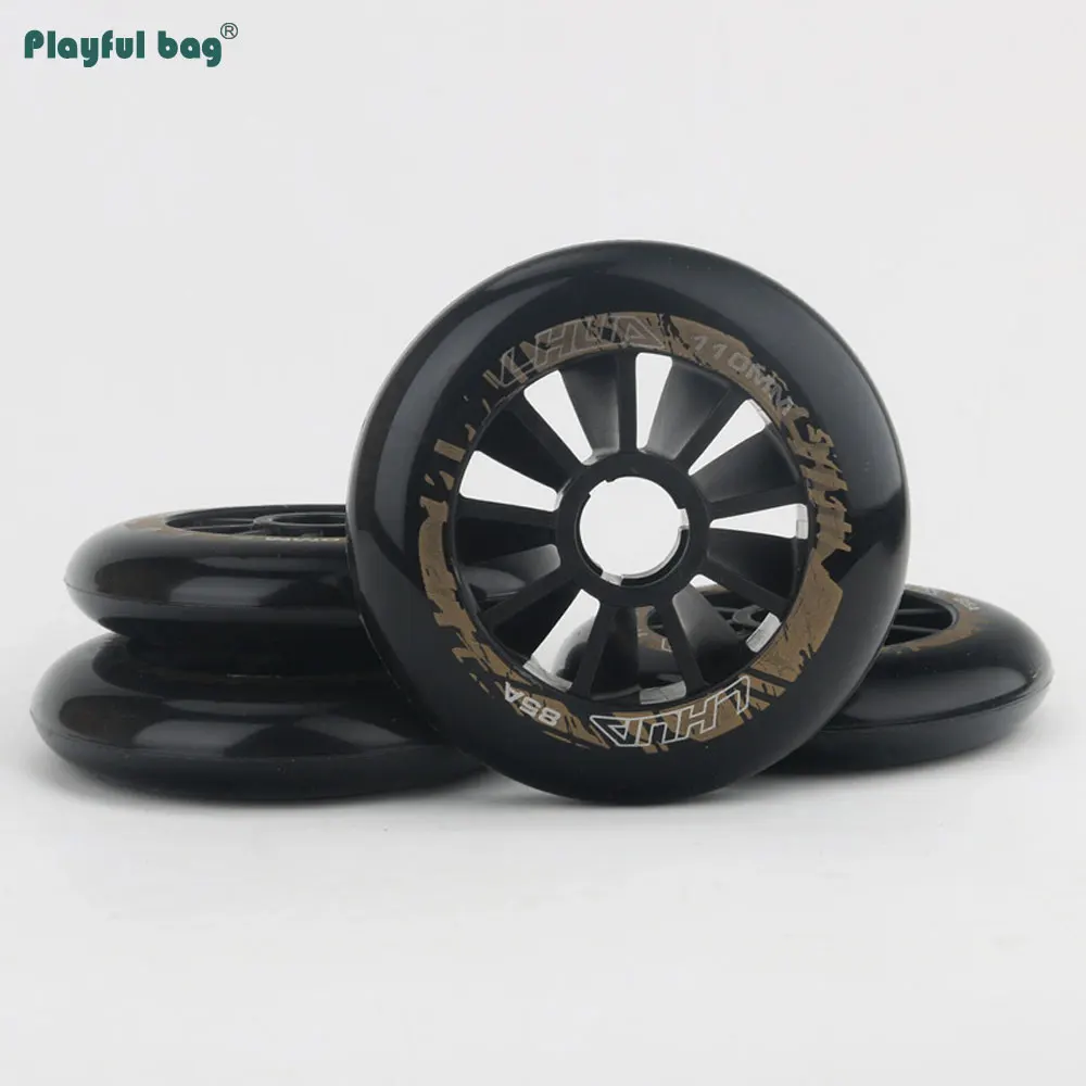 Ruedas de zapatos de patín en línea de velocidad profesional, accesorios de alta elasticidad, AMB293, 85A, 90, 100, 110MM - imagen 4