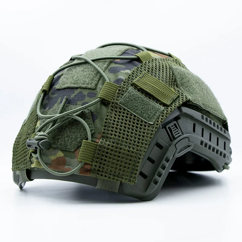 Funda de casco táctico de camuflaje, cubierta de camuflaje de camo ruso EMR MOX, tela verde en miniatura para casco rápido - imagen 3