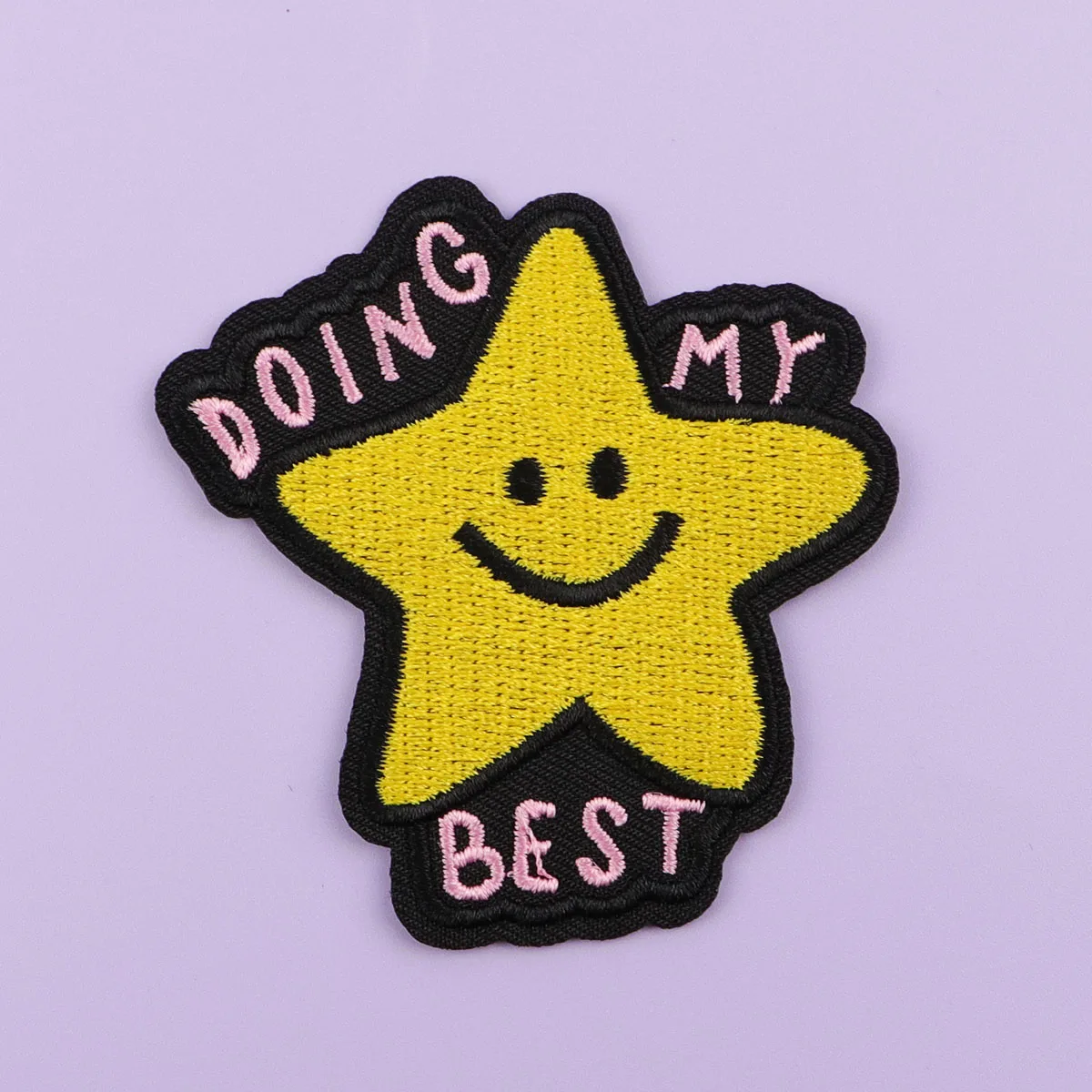 Parche bordado con cita de estrella para hacer mis mejores parches para planchar para ropa, parches termoadhesivos para ropa, insignias para coser DIY - imagen 3