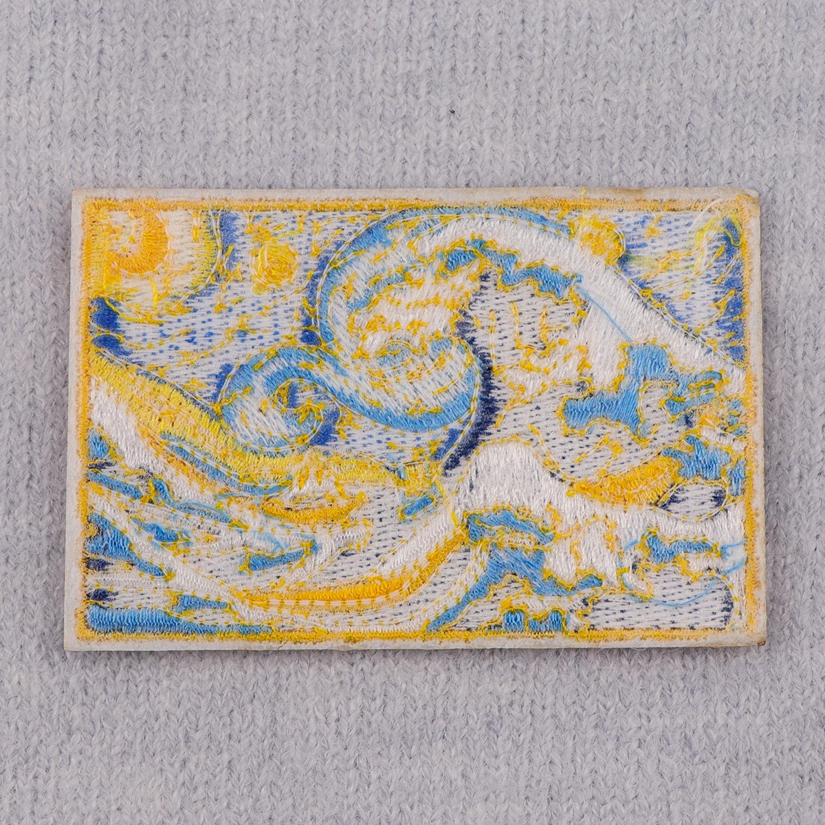 Parche para planchar con ondas japonesas, parche para ropa, parche bordado artístico, accesorios de ropa, pegatinas de costura - imagen 3