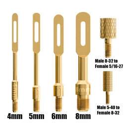 Adaptadores universales para limpieza de armas con varillas y ranuras