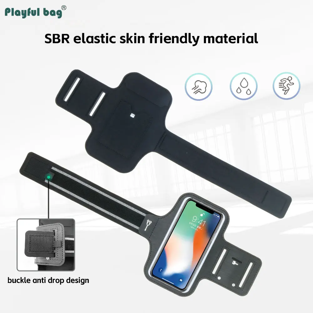 Bolsa de brazo para teléfono móvil deportiva de 6,1/6,9 pulgadas con pantalla táctil, bolsa ligera para brazo para correr al aire libre AVA322 - imagen 4