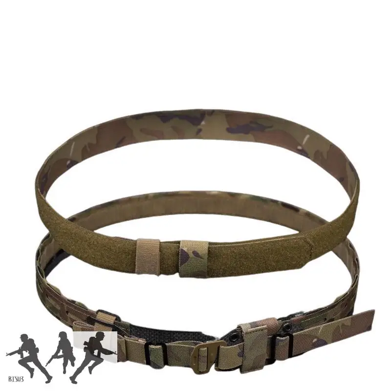 Cinturón Molle multifuncional de doble capa para campo al aire libre, cinturón táctico ligero para Paintball, TEGRIS, esqueleto - imagen 3