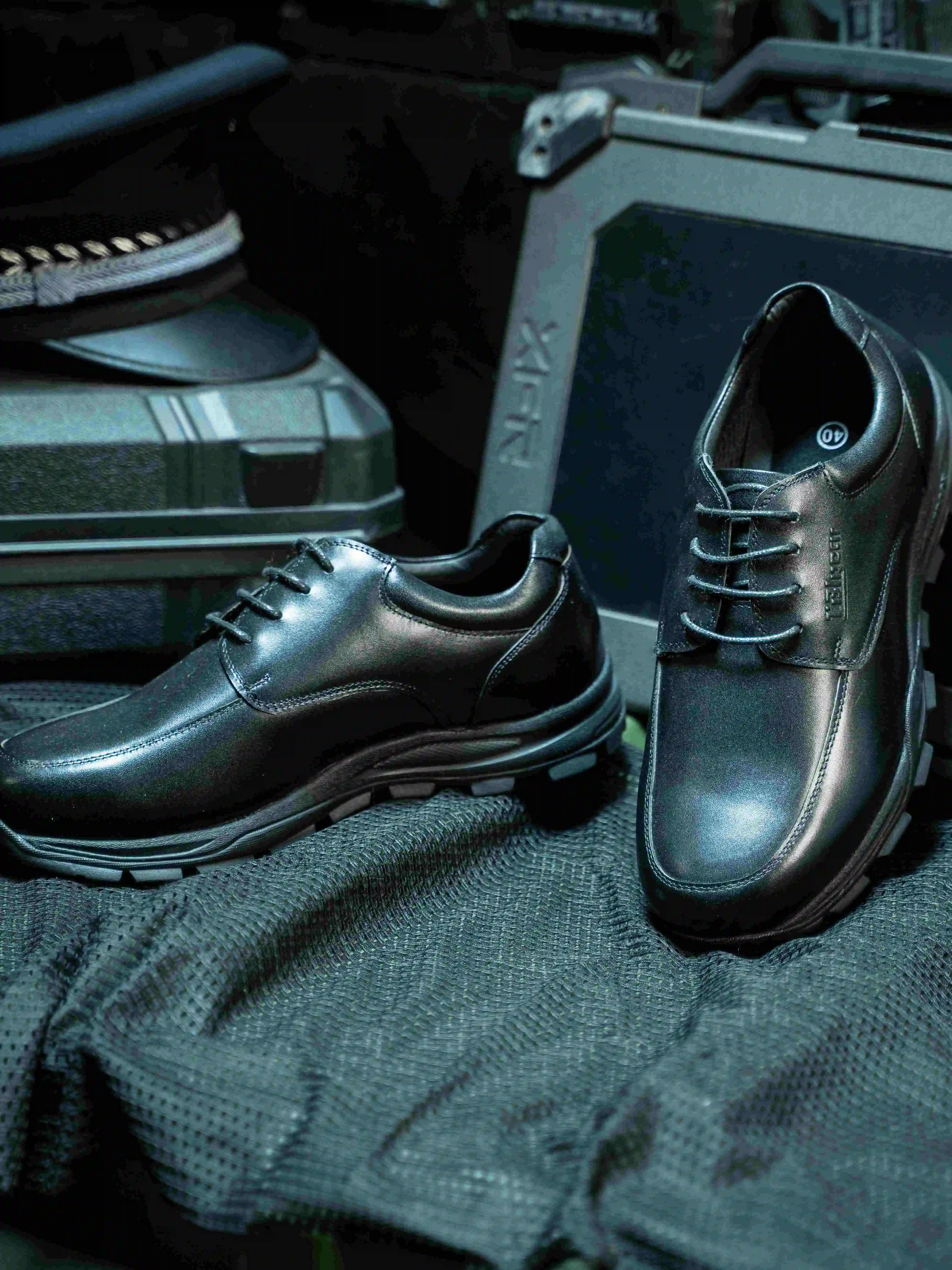 Zapatos de cuero de servicio Ga182, cuero resistente a los pinchazos, cintura baja, capa de cabeza, grano, tácticas transpirables - imagen 2