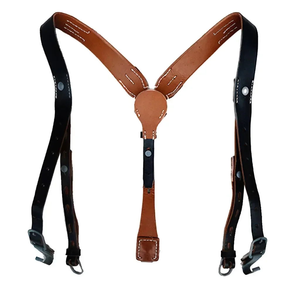 Correa de hombro alemana en forma de Y para hombre, vintage, camisa con tirantes para hombre de la Segunda Guerra Mundial, cuero, accesorios para exteriores Segunda Guerra Mundial Ww2 - imagen 3