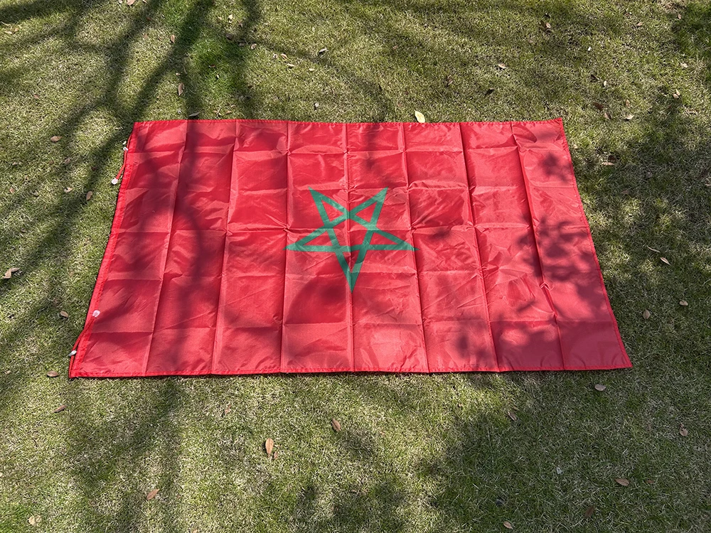 Bandera de Marruecos tipo chal en poliéster alta calidad para exterior - imagen 4
