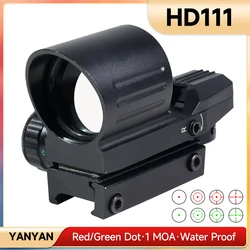 HD111 Mira Punto Rojo 4 Retículas para Rifle Airsoft
