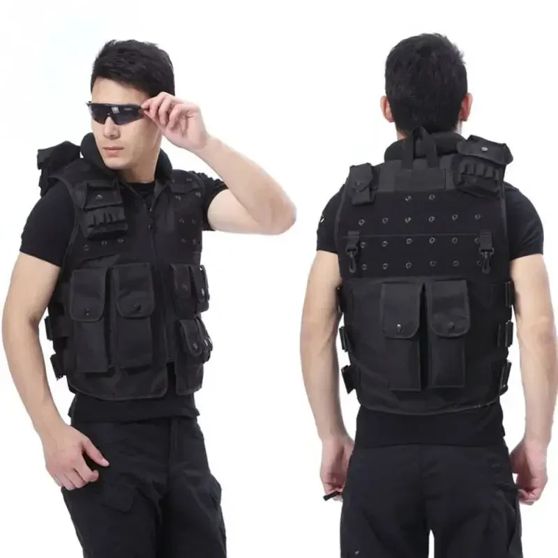 Chaleco táctico genuino para hombre, modelo a prueba de balas Molle, chaleco táctico negro Cs, equipo de protección, chaleco de caza del ejército militar - imagen 2