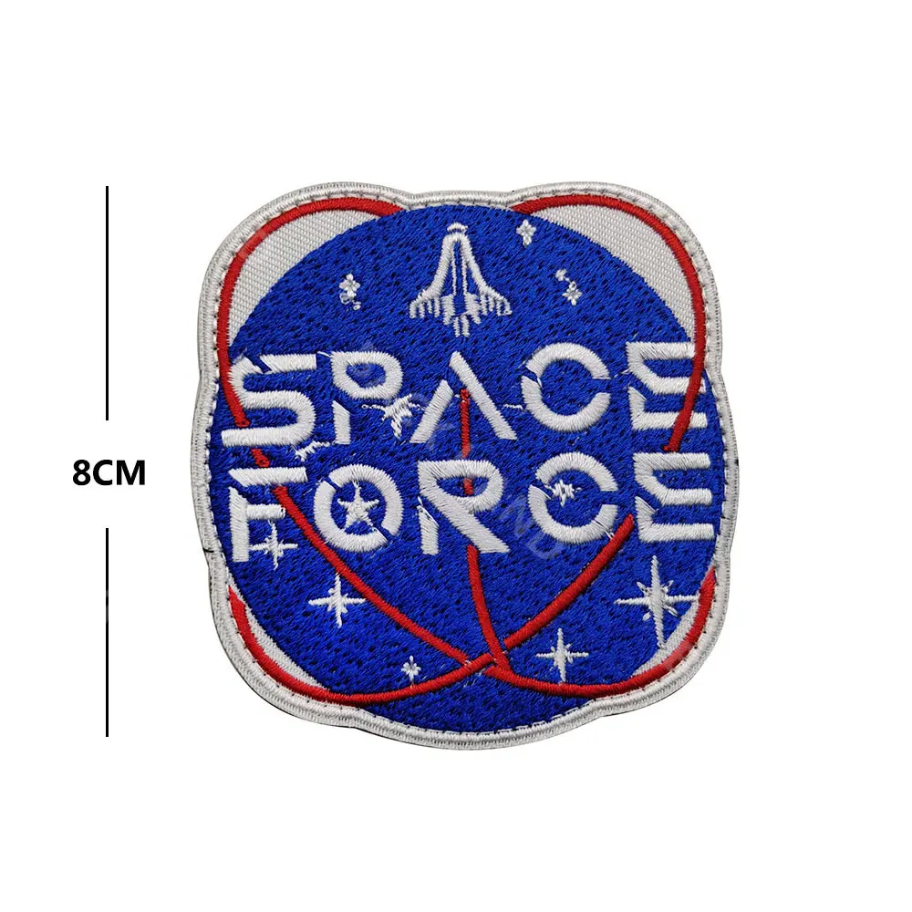 Insignia bordada con Logo espacial de la Fuerza Espacial de EE. UU., insignia de moral, parches mágicos, calcomanía de tela, accesorios militares, parches bordados - imagen 4