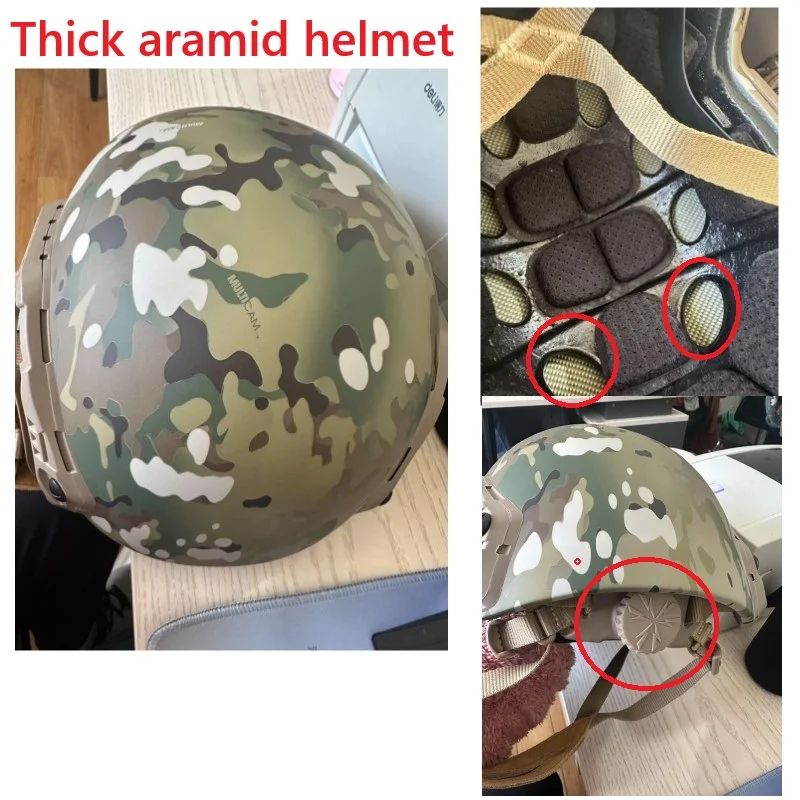 Casco de montañismo de campo MC de camuflaje táctico al aire libre - imagen 2