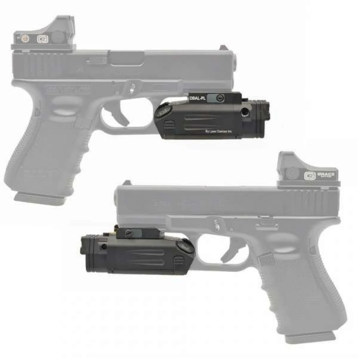 Luz de caza táctica DBAL PL, linterna IR, puntero láser de punto rojo para Glock 17, láser IR colgante/lámpara estroboscópica LED para riel de 20MM - imagen 3