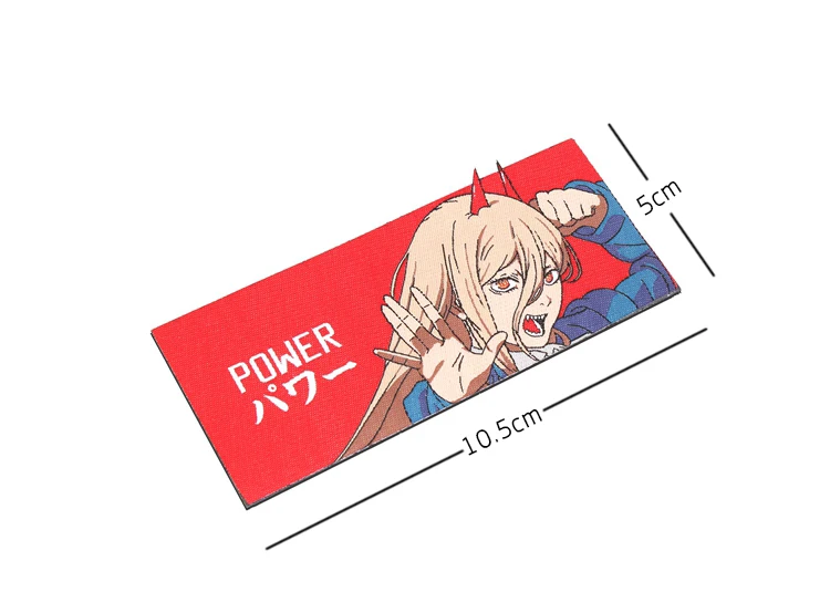 Parches tácticos de Pava de sierra eléctrica para hombre, bordado de gancho y bucle, cadena de Anime, insignia de moral, brazalete, pegatinas de mochila DIY - imagen 4