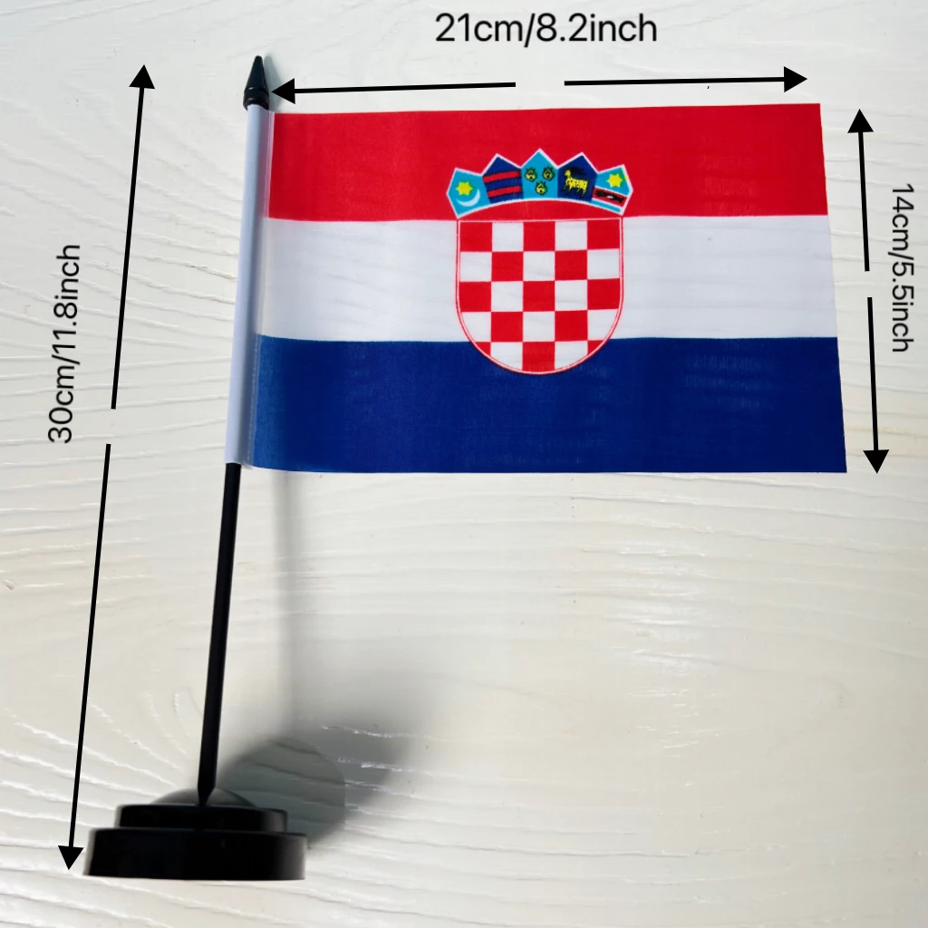 14x21cm Escritorio de oficina Bandera de croacia Bandera de país nacional croata Banner - imagen 3