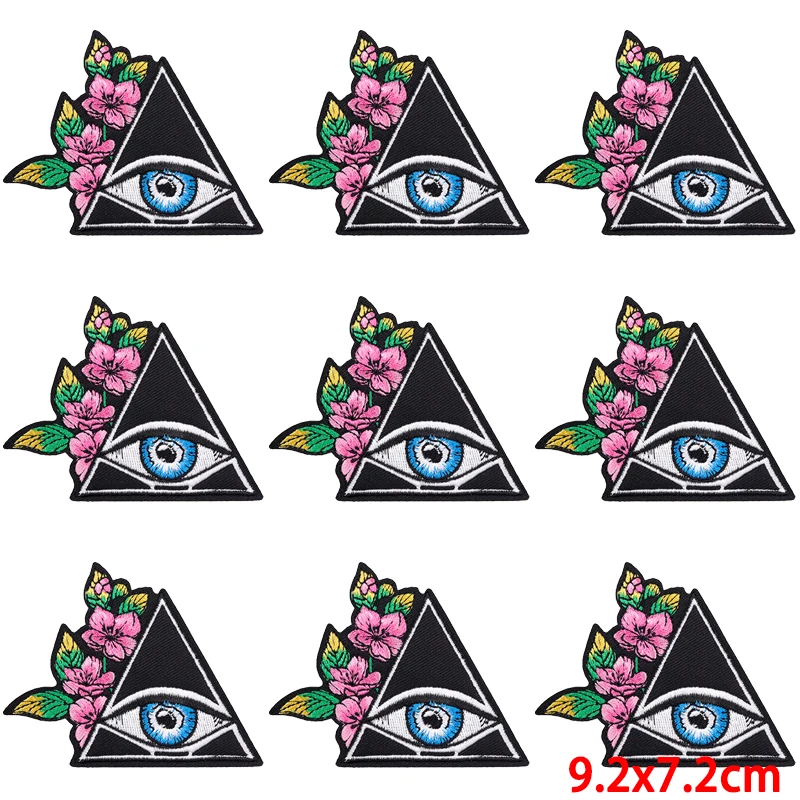 Parche bordado de seta mágica, parches para planchar para ropa, parche Fusible de costura DIY, 10 unidades por lote - imagen 5