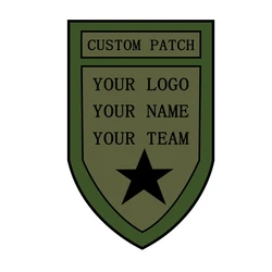 Parche bordado personalizado para planchar logotipo - gancho y bucle