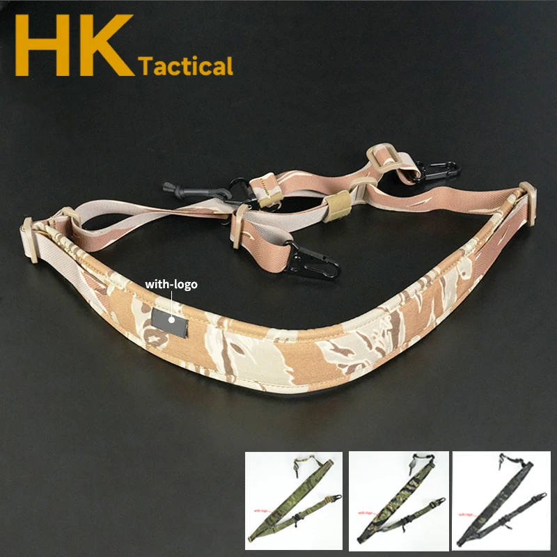 Correa táctica de doble punto para Airsoft, Material de nailon 500D, correa de hombro multiusos ajustable de 100-135CM, accesorio de caza - imagen 5