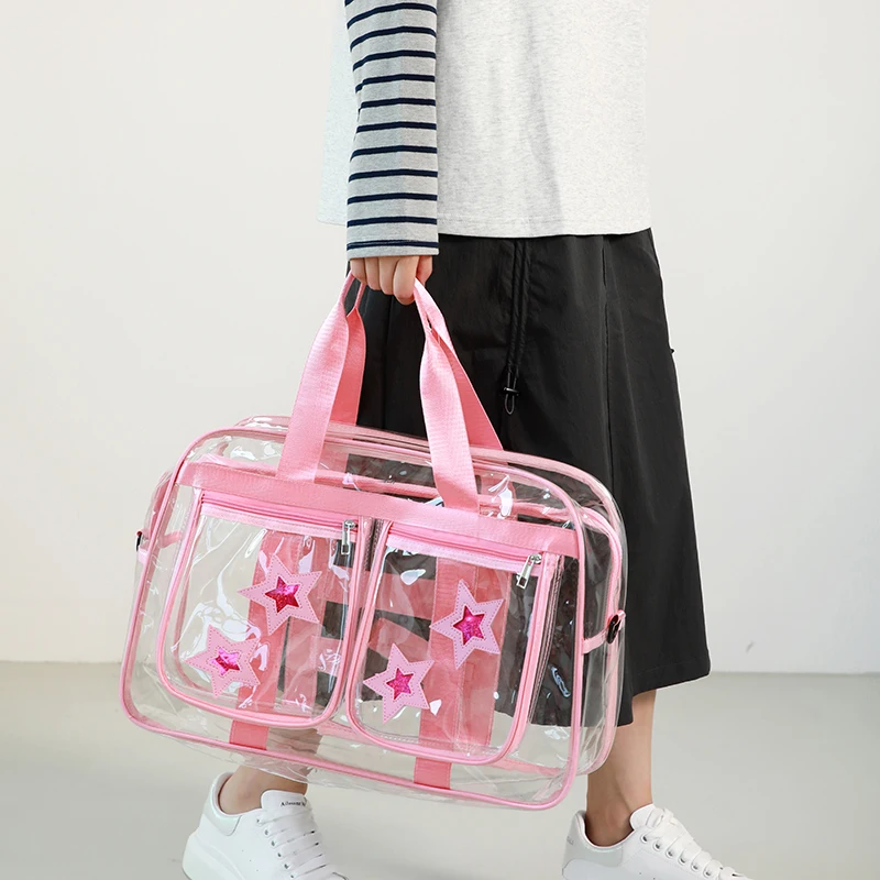 Bolso cruzado transparente de PVC impermeable para natación, bolso grande para gimnasio, Fitness, viaje, estrella, deportes al aire libre, bolsa de equipaje para entrenamiento de Yoga - imagen 3