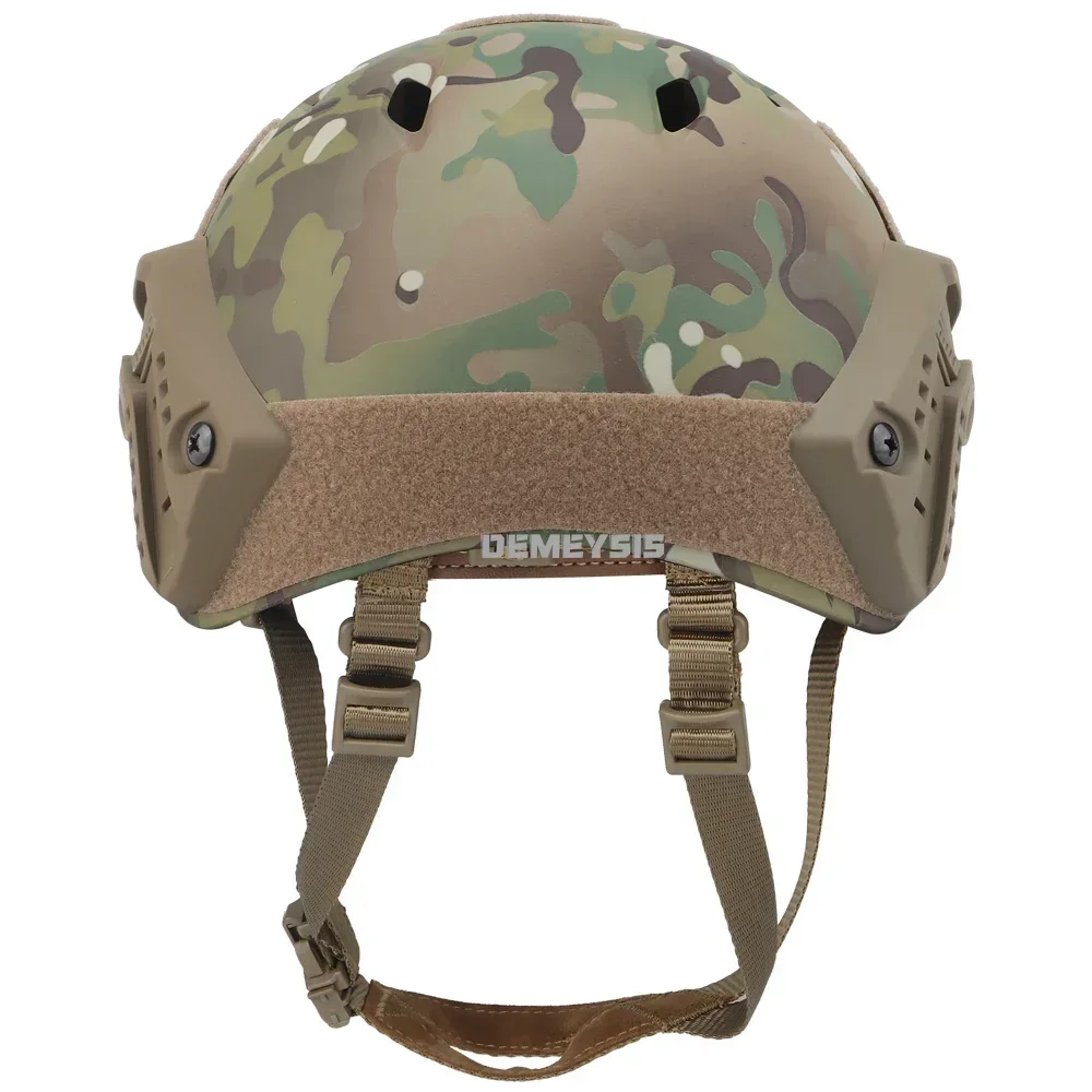 Casco táctico Universal para Airsoft, Protector de cabeza para juego de guerra CS para exteriores, tipo BJ rápido, con soporte NVG y riel - imagen 5