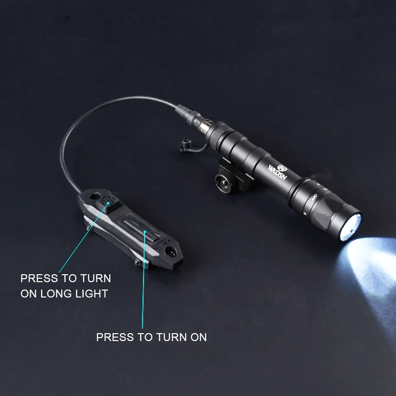 WADSN-linterna de explorador M600W, interruptor de cinta de doble función aumentada táctica para riel Picatinny de 20mm, accesorios Airsoft AR15 - imagen 5