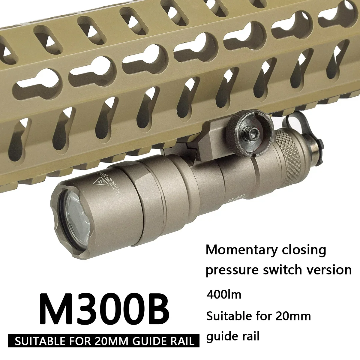 Surefir-linterna táctica M600 M300 Scout para Rifle Airsoft AR15, luz de arma con interruptor de presión de doble función, compatible con riel de 20mm - imagen 5