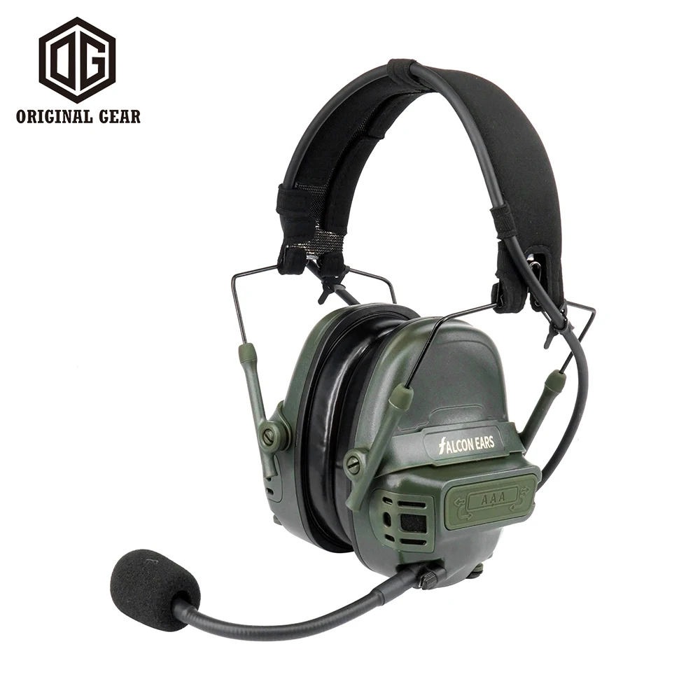 Auriculares tácticos con reducción de ruido, cascos FCS FALCON, doble cable, doble canal, novedad - imagen 3