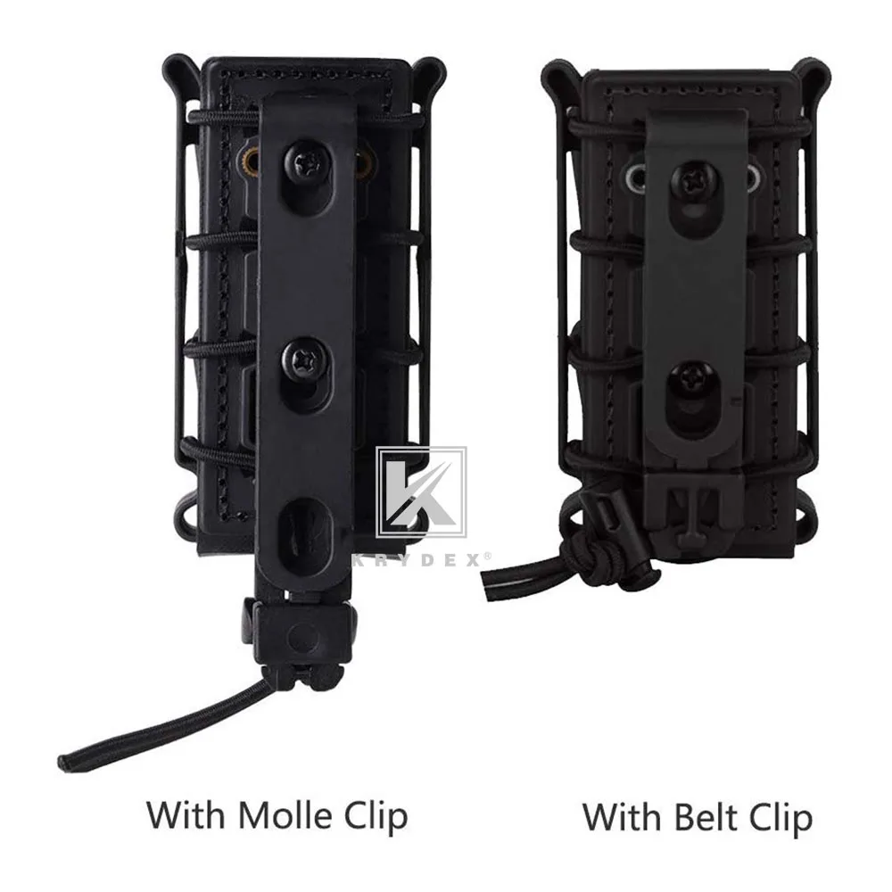 KRYDEX-bolsas tácticas para revistas, Clip para cinturón Fastmag, bolsa Molle de plástico, Softshell de 9mm, portador de pistola con código G alto - imagen 5