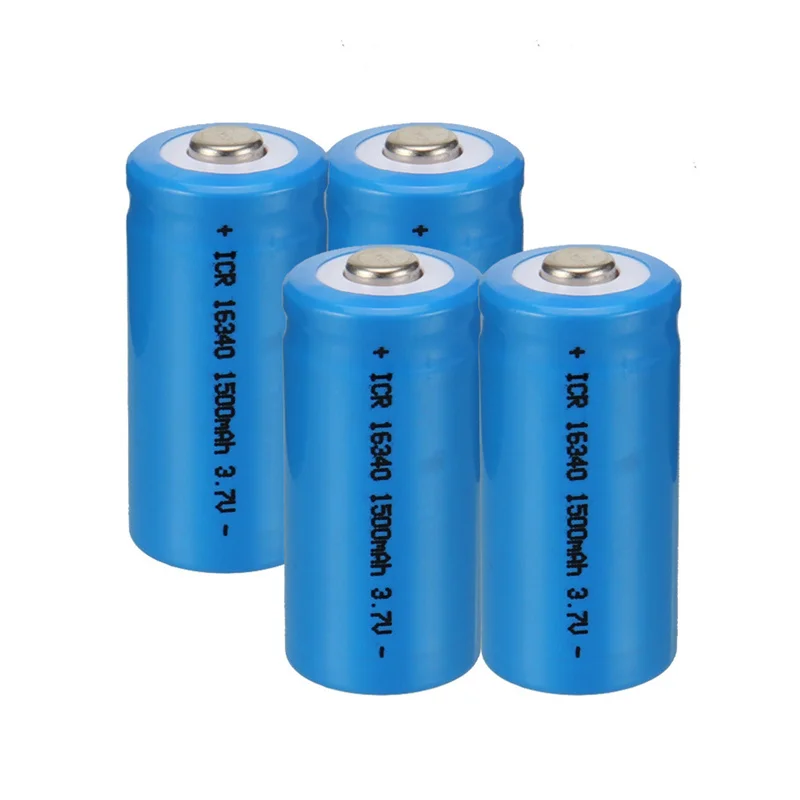 Batería recargable de 2 piezas con cargador para cr123a 16340 1500mah 3,7 v, batería de iones de litio, venta al por mayor - imagen 4