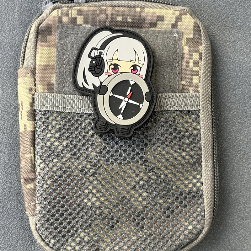 Parche táctico direccional de timonel, insignia de PVC de moral militar, gancho y bucle, mochila, ropa, pegatina decorativa, brazalete