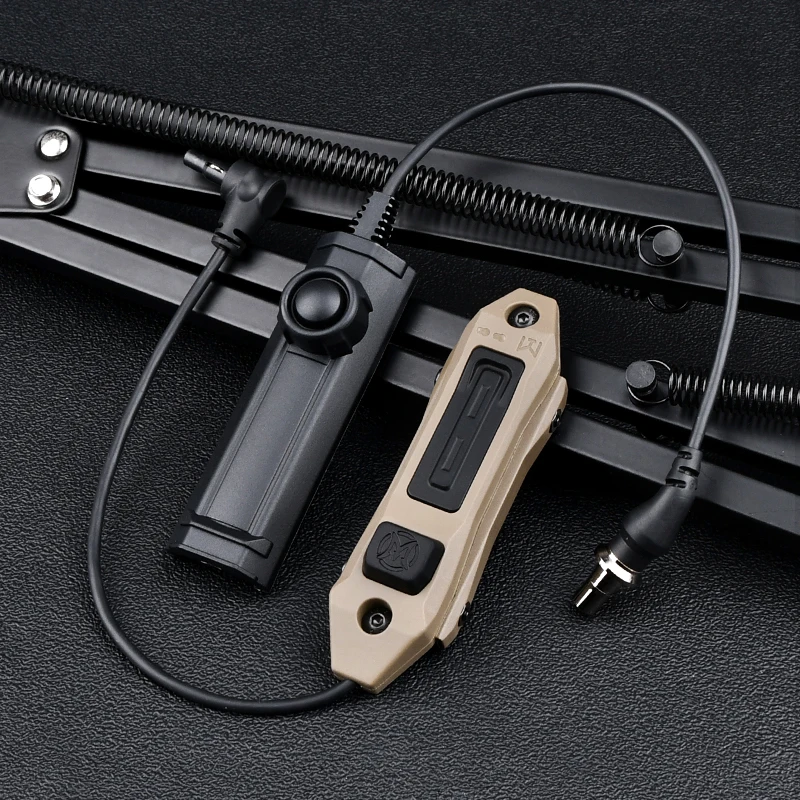 Grúa táctica de 2,5 MM y 3,5 MM, enchufe SF, interruptor de presión de doble función, botón remoto para DBAL PEQ15, MAWL, M300, M600, luz Scout - imagen 2