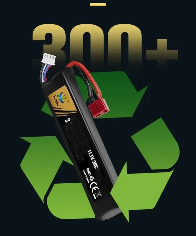 Batería recargable de Lipo 11,1 V, 2800mAh, 30C para pistola de agua electrónica RC, modelo de pistola de Airsoft, accesorios de gel blaster de splatrball - imagen 4