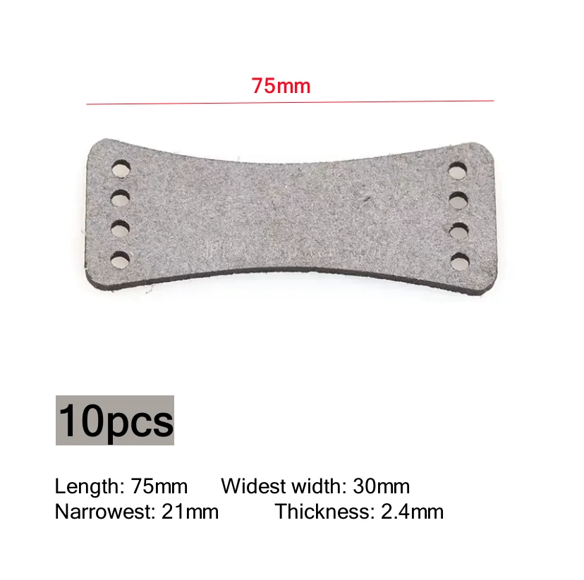 Tirachinas de bolsillo de cuero de microfibra para bolas de acero, banda de goma plana, accesorios de tiro de caza al aire libre, 10 Uds. - imagen 5