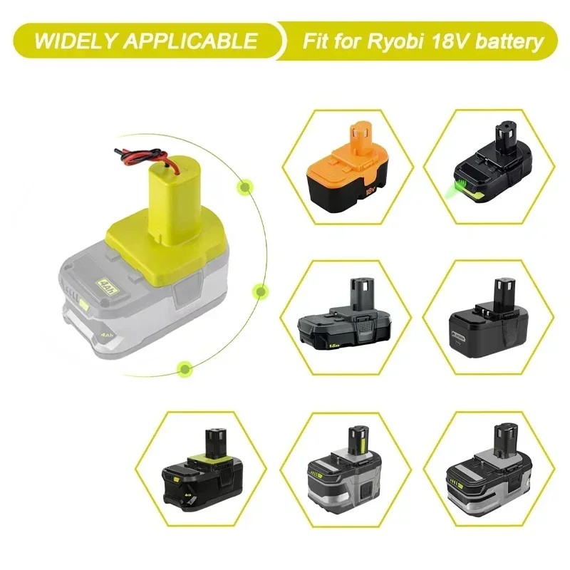 Adaptador de batería DIY para Makita/Bosch/Milwaukee/Dewalt/Ryobi 18V batería de iones de litio DIY adaptador de rueda eléctrica soporte de muelle - imagen 5