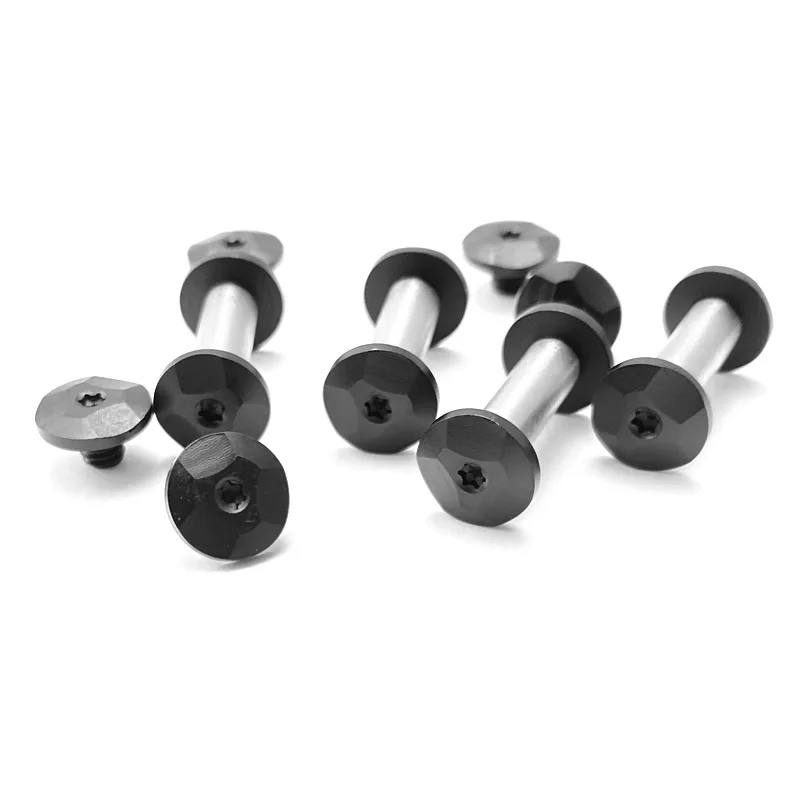 12 set/lote 416 pares de mangos de cuchillo hechos de acero inoxidable tornillos de remache de bloqueo rosca M4 T8 tuerca Torx cabeza husillo clavo perno sujetador - imagen 3